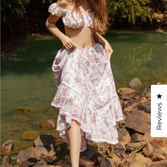 Floral Two piece set - European summer vacation - Picture 4 of 6